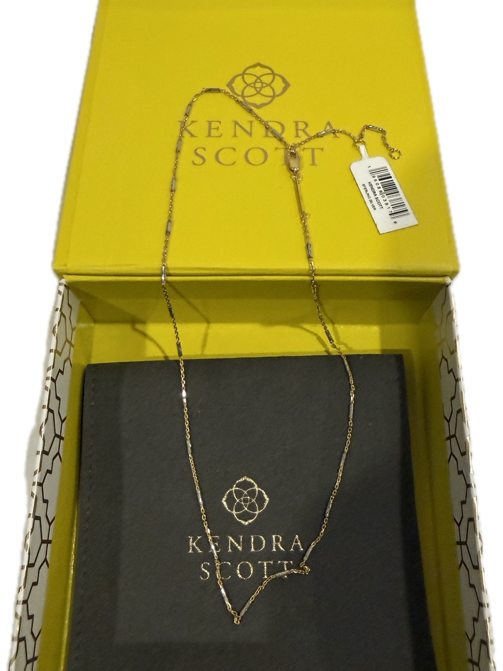 NWT Kendra Scott Roll Bar Chain Necklace in Mixed Metal